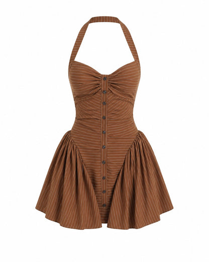Vestido Oxford Brown