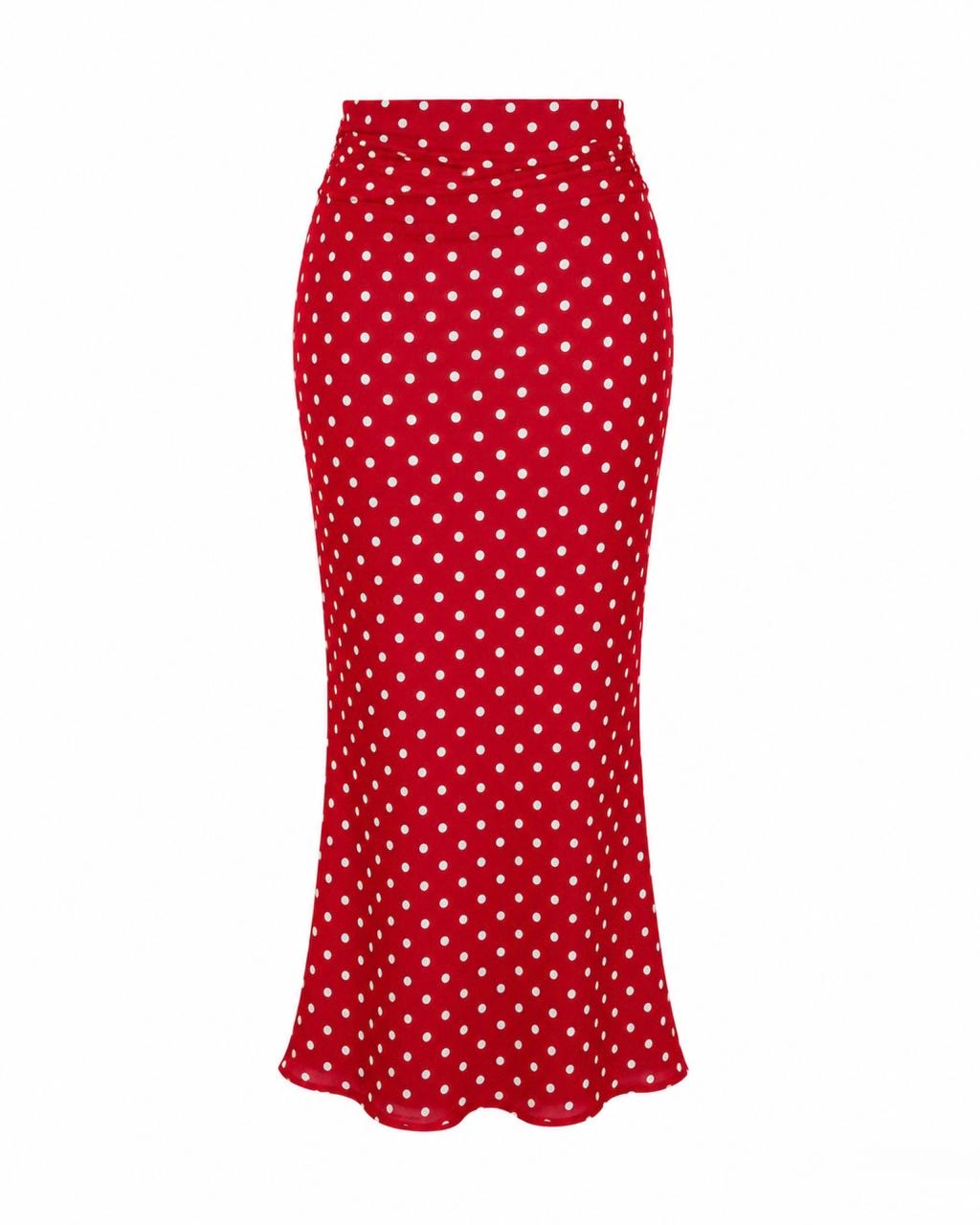 Falda Polka Red