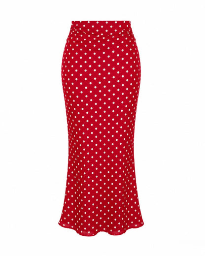 Falda Polka Red