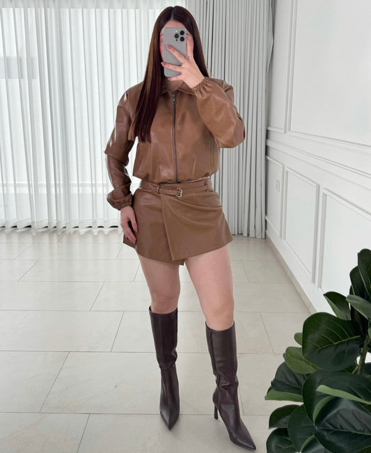 Chamarra Bomber Caramel