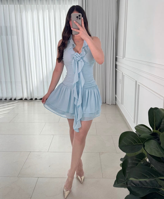 Vestido Rosette Blue