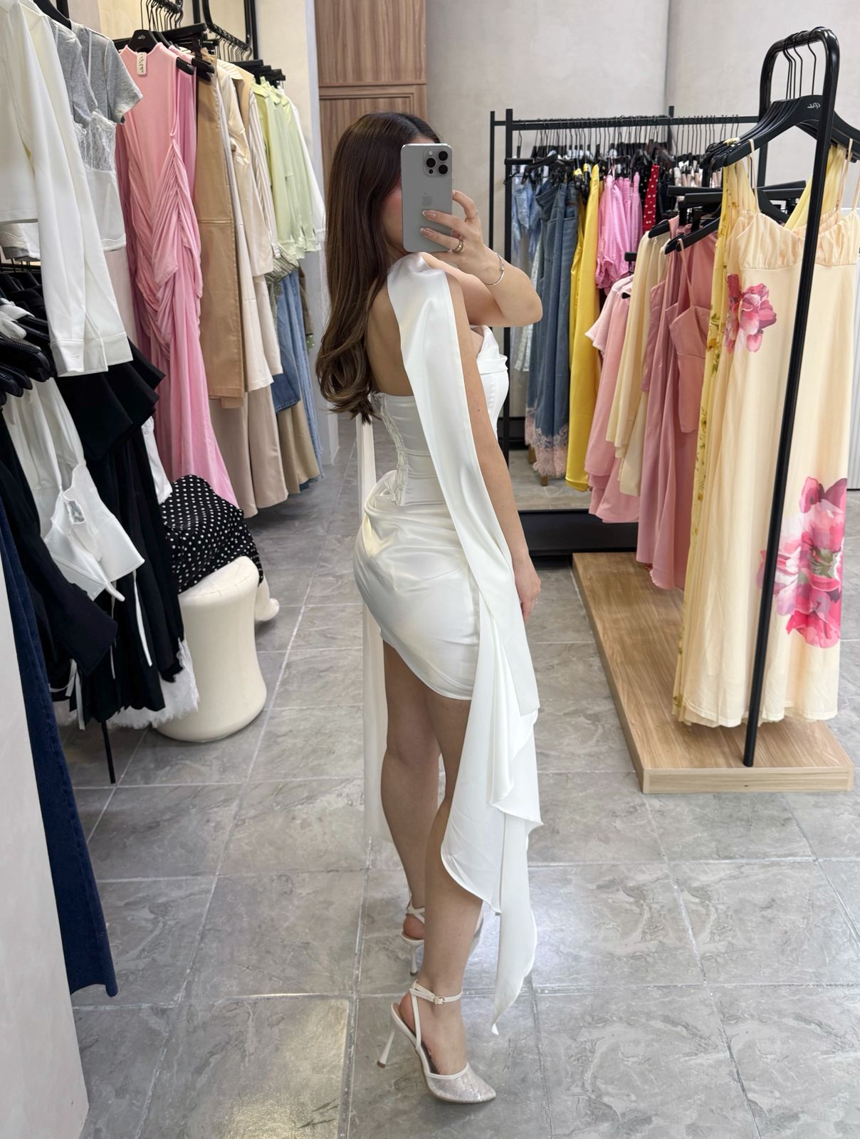 Vestido Cascade White