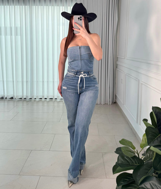 Pantalón Drawstring Denim