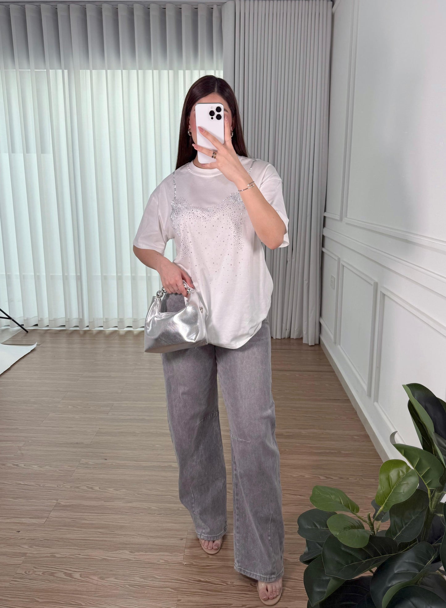 Blusa Rhinestone White