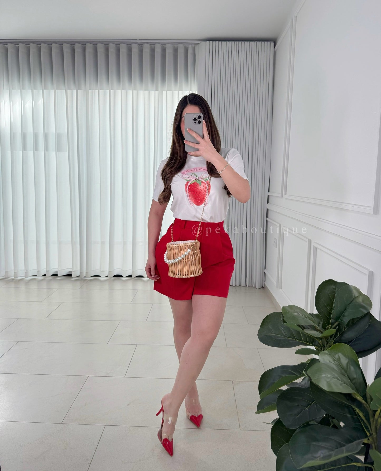 Blusa Strawberry White