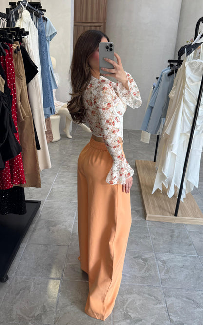 Pantalón Flowy Orange