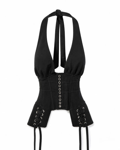 Corsette Studded Black