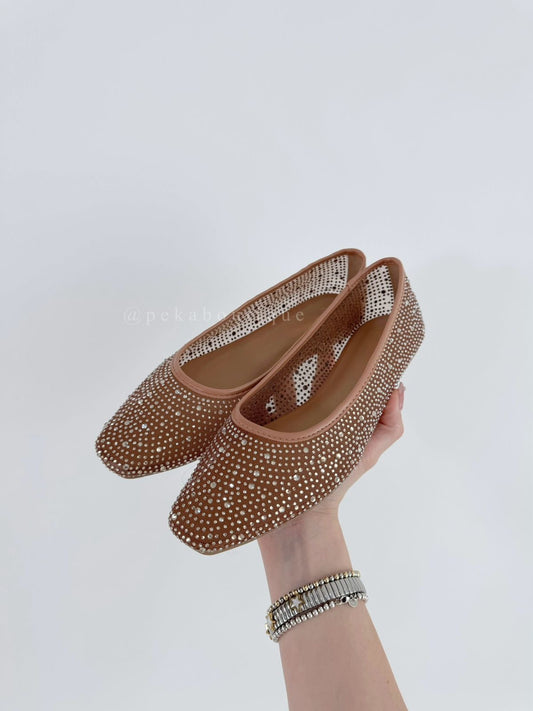 Flats Rhinestone Camel