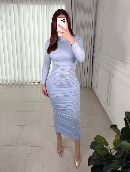 Vestido Ruched Blue