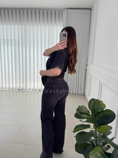 Pantalón Washed Black