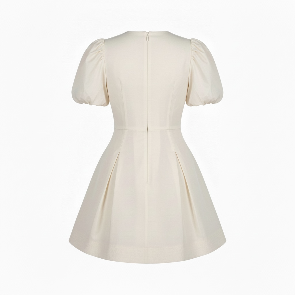 Vestido Puff Ivory