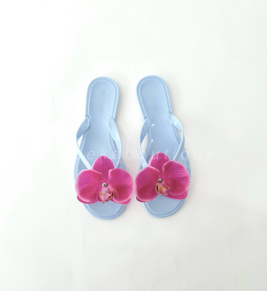 Sandalias Orquídeas Azul