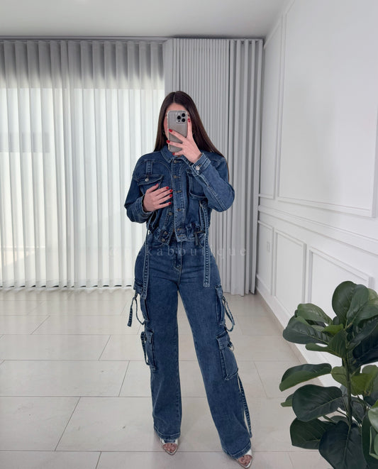 Pantalón Cargo Denim