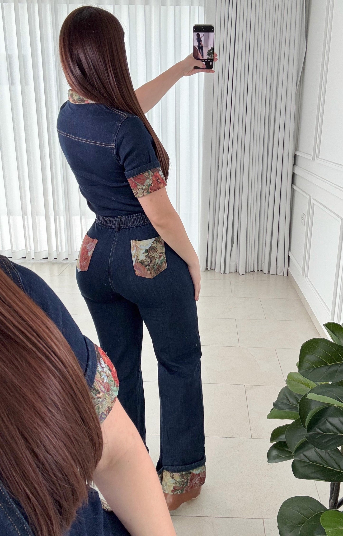 Conjunto Floral Denim