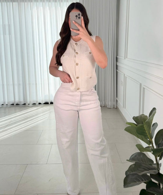 Pantalón Relaxed Fit White