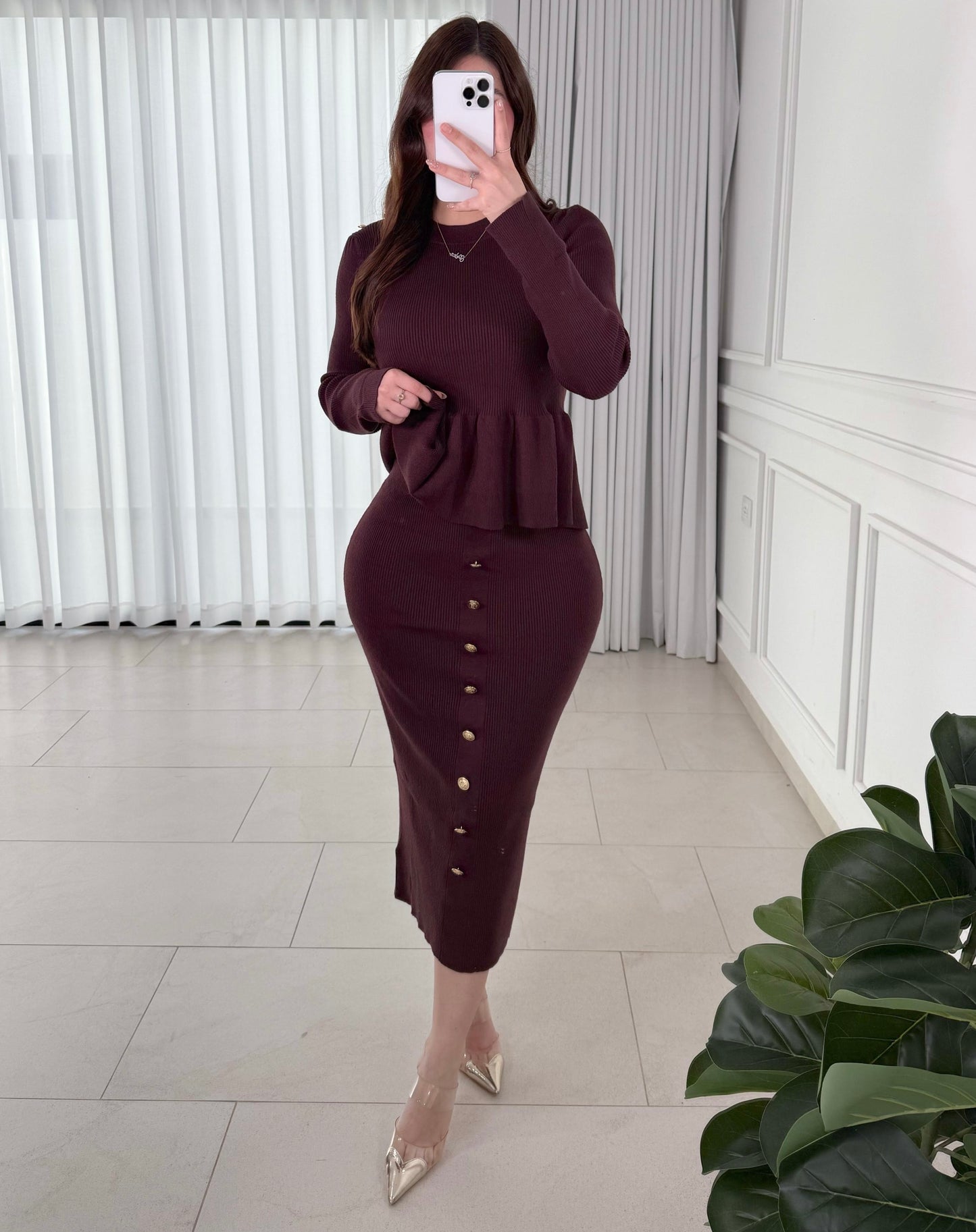 Conjunto Button Burgundy