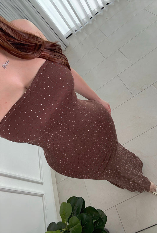 Vestido Shimmer Brown
