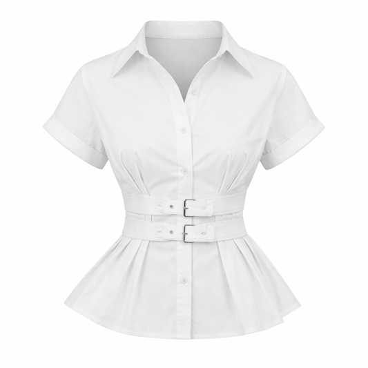 Blusa Belted White