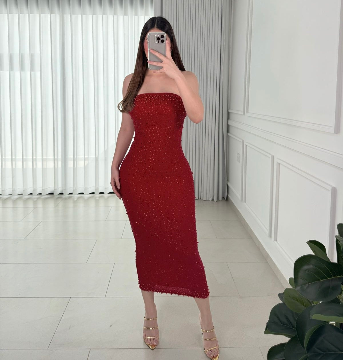 Vestido Red Pearl