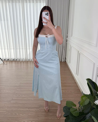Vestido Milkmaid Blue
