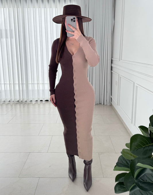 Vestido Duo Brown