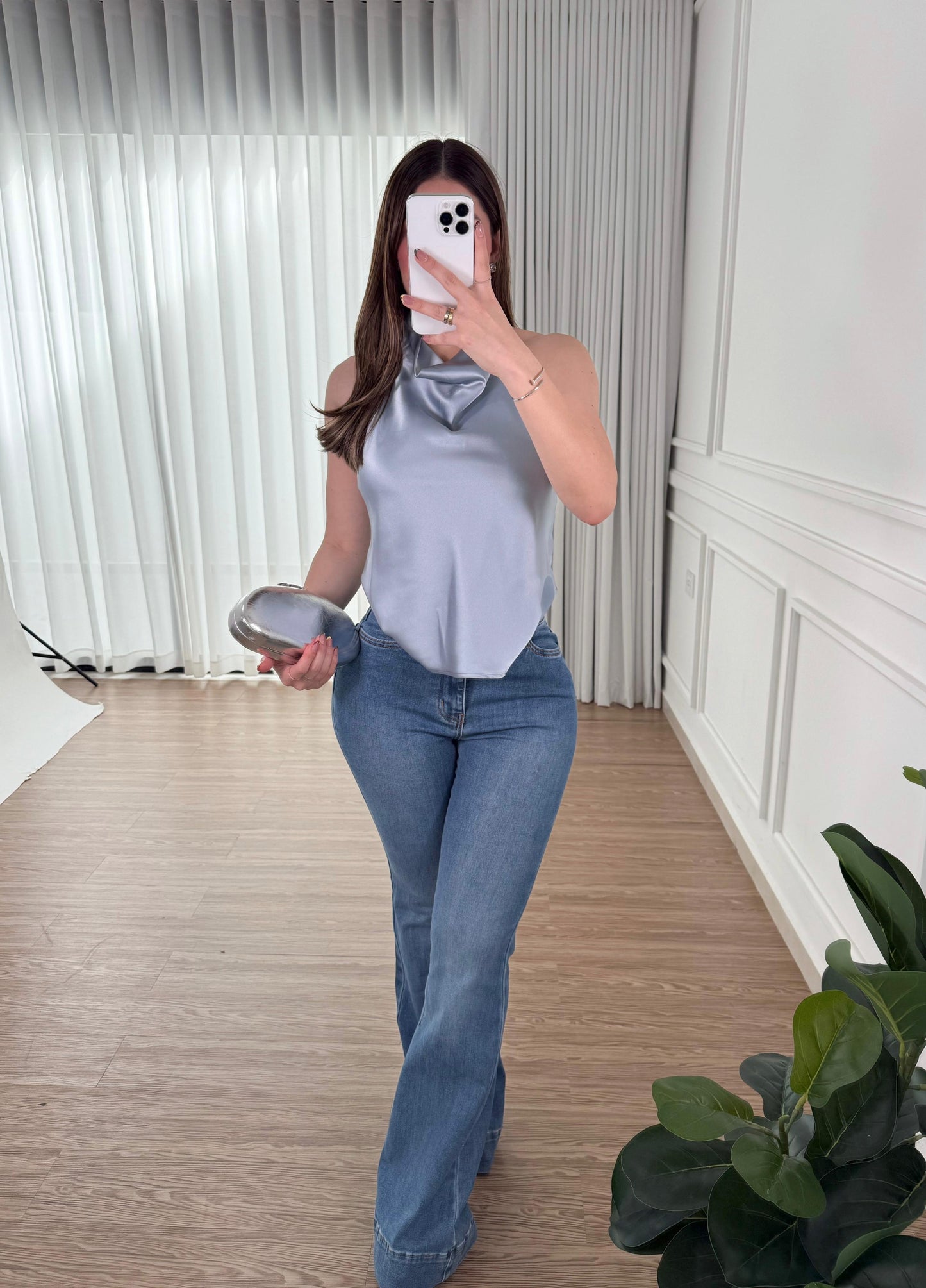 Top Satin Blue