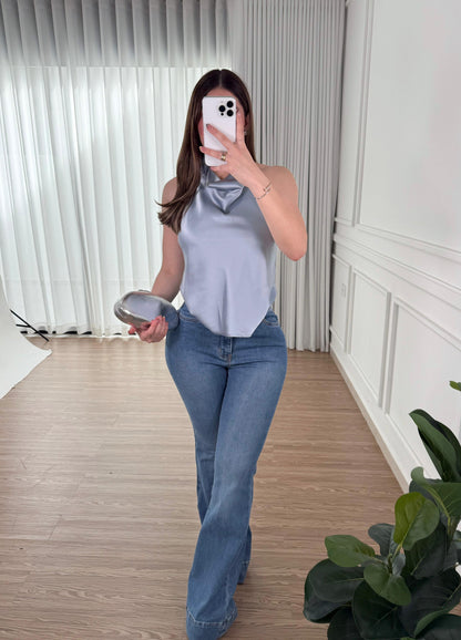 Top Satin Blue