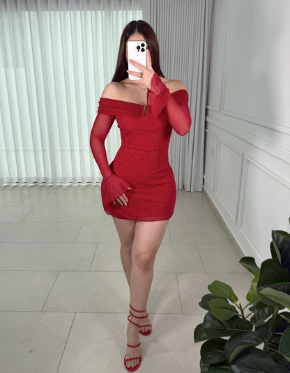 Vestido Mesh Red