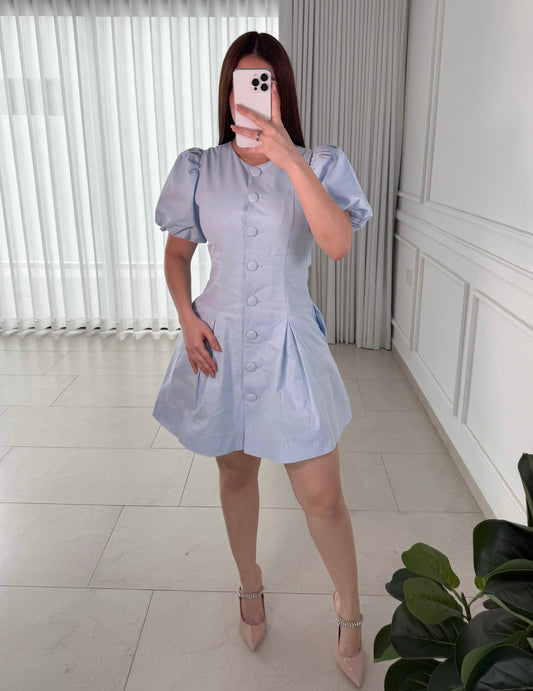Vestido Puff Blue
