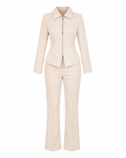 Conjunto Zip Cream
