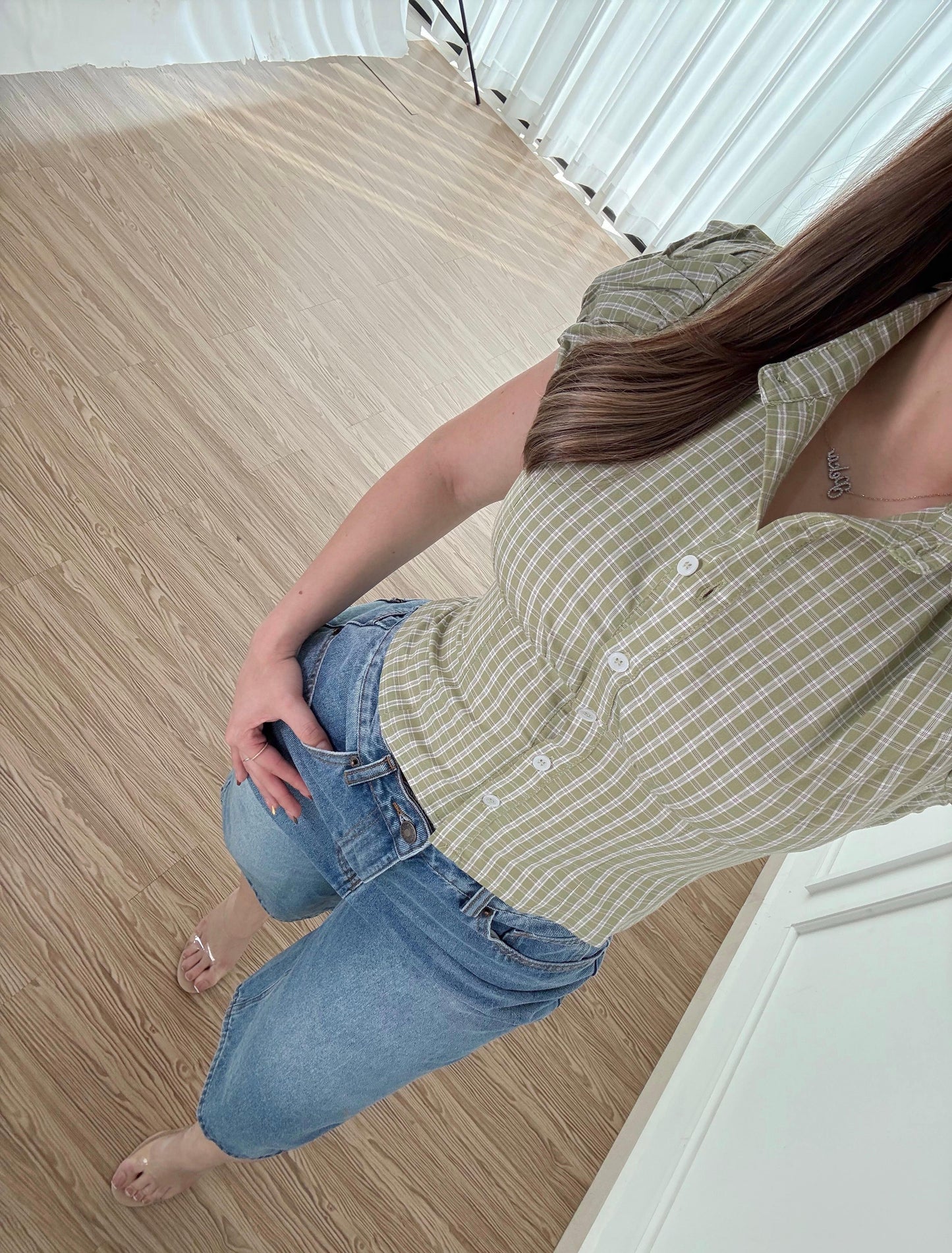 Blusa Check Green