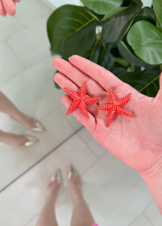 Aretes Starfish Red