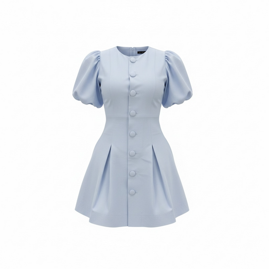 Vestido Puff Blue