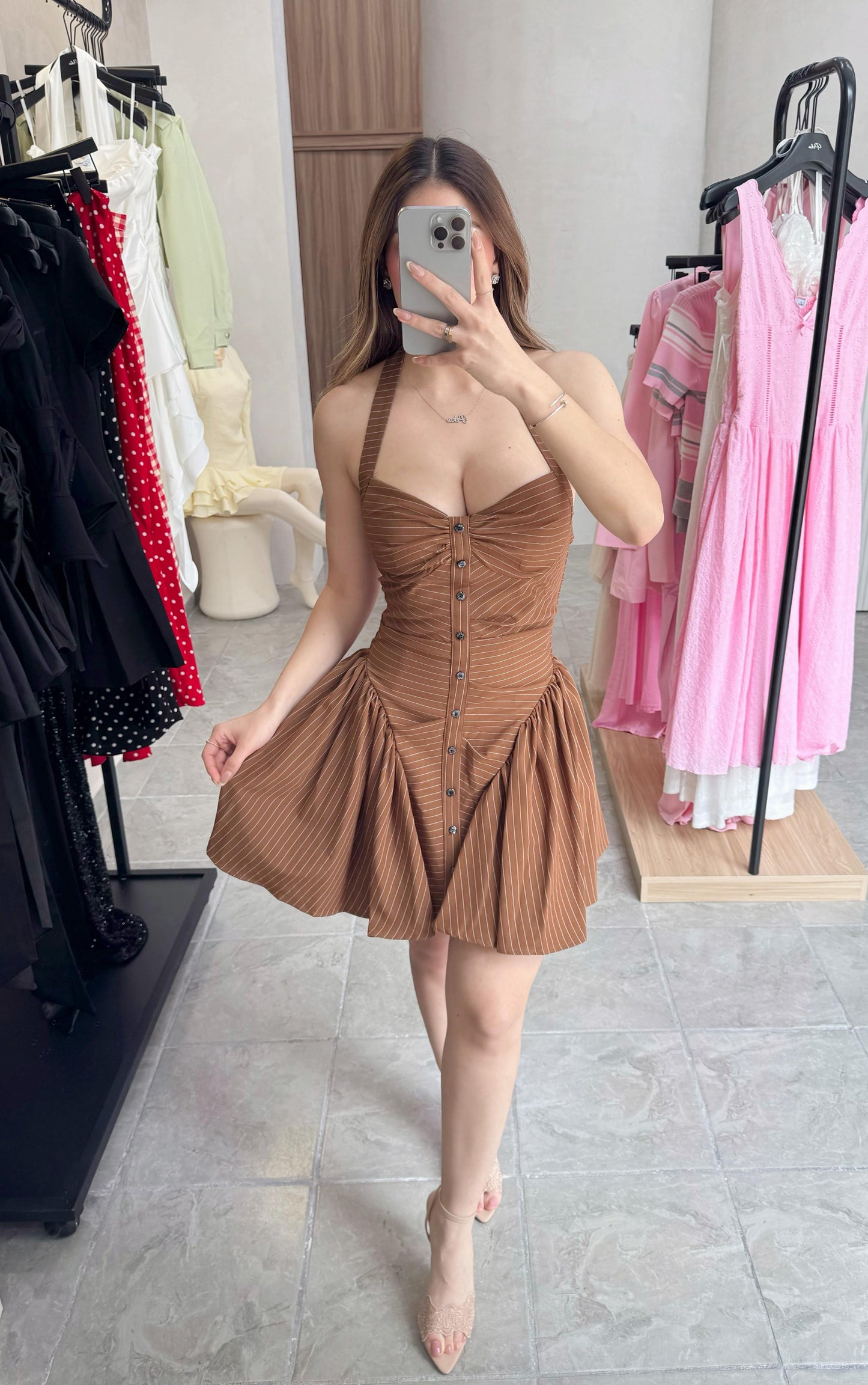 Vestido Oxford Brown