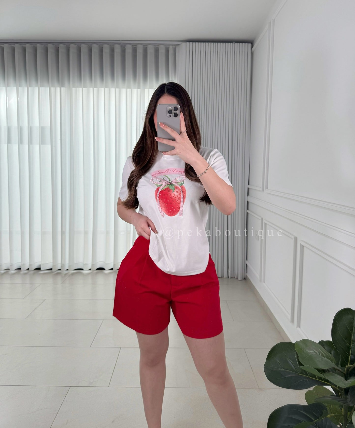 Blusa Strawberry White