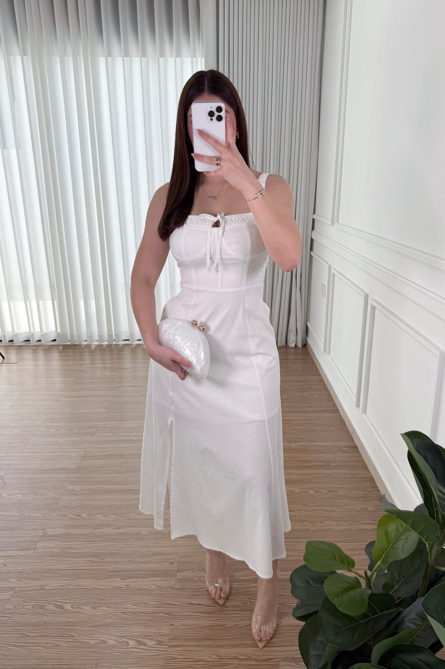 Vestido Milkmaid White