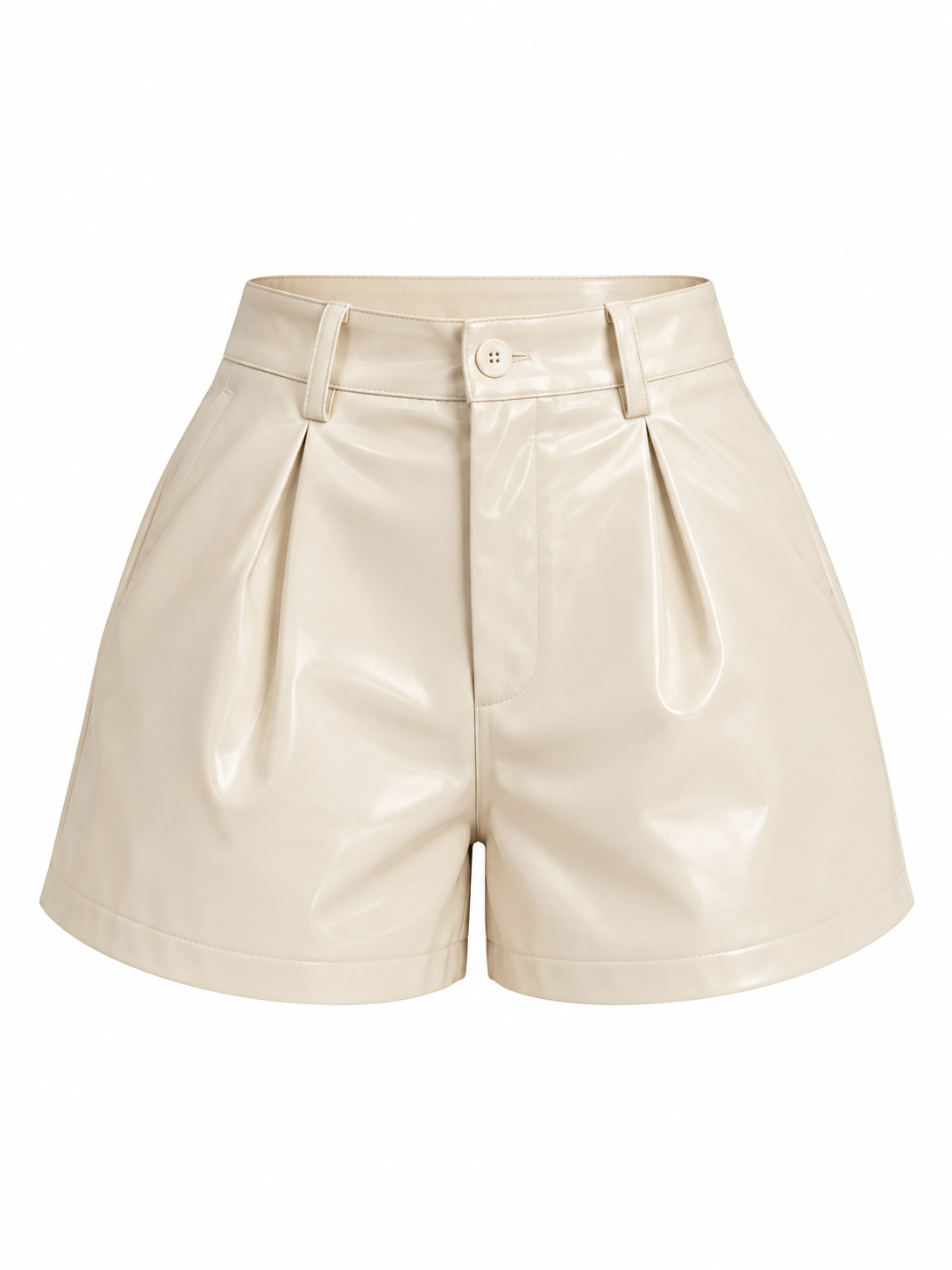 Short Leather Cream