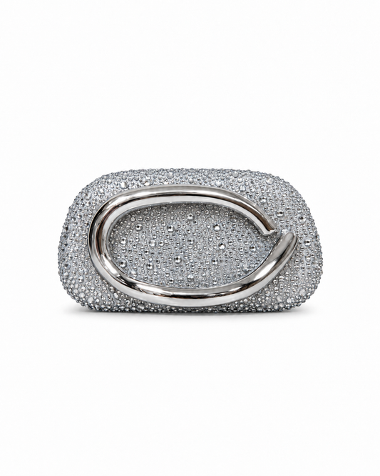 Bolsa Rhinestone Silver
