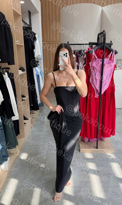 Vestido Ruching Black