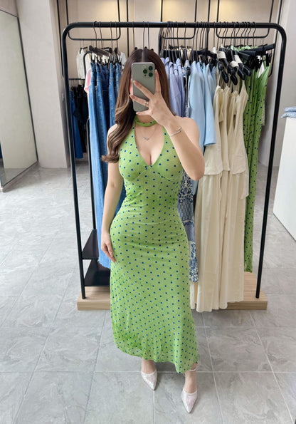Vestido Spots Green