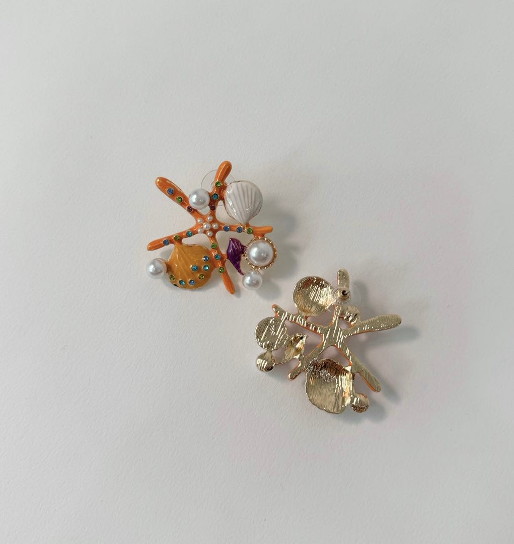 Aretes Orange Star