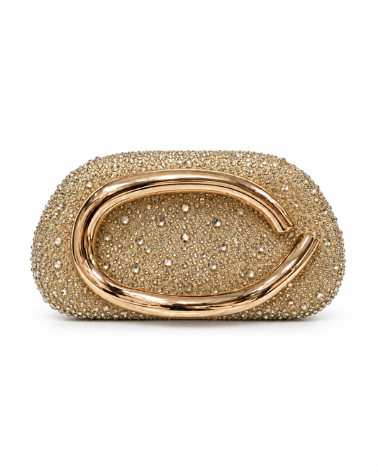 Bolsa Rhinestone Gold