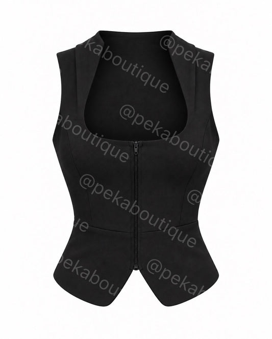 Blusa Keyhole Black