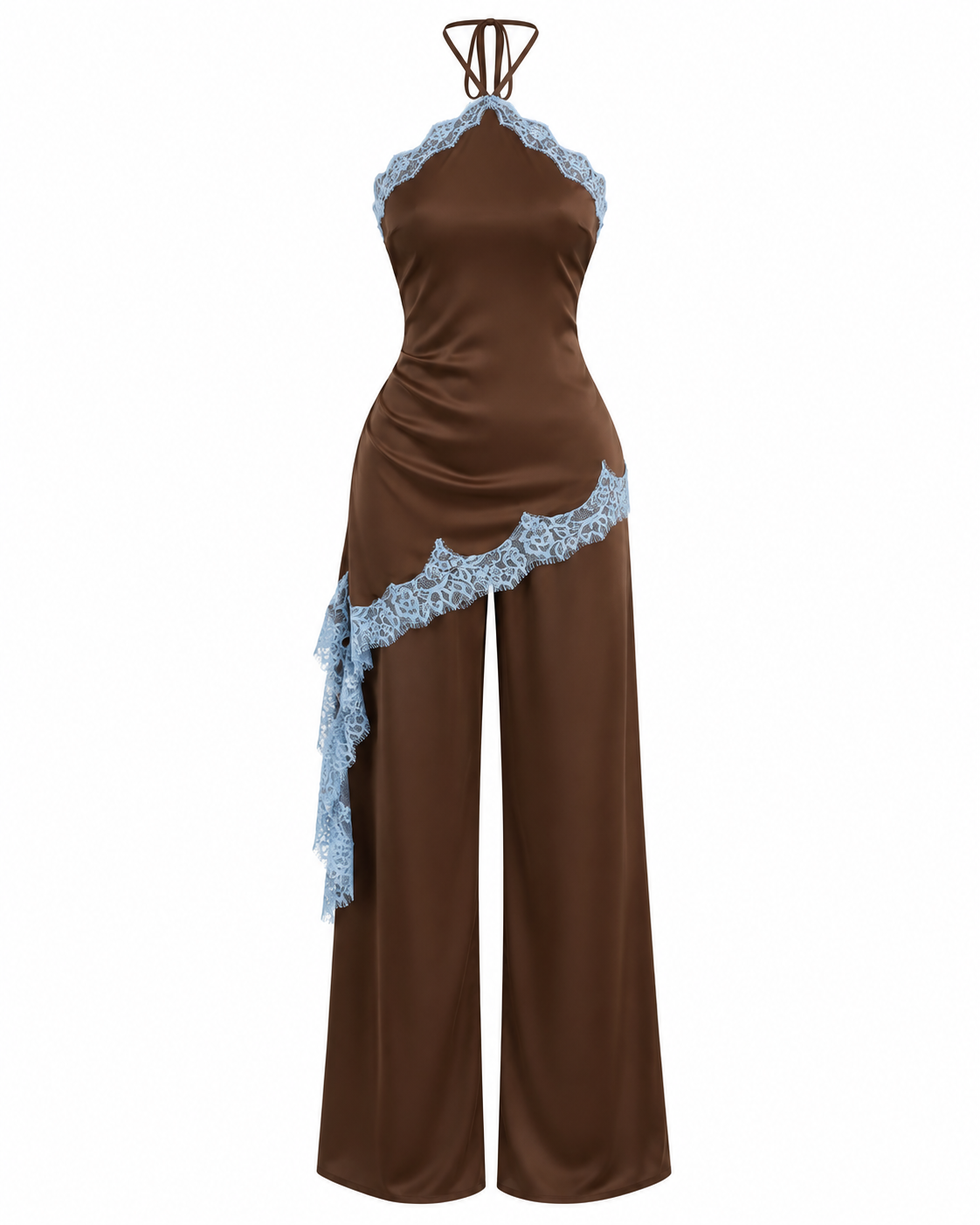 Jumpsuit Satin Brown