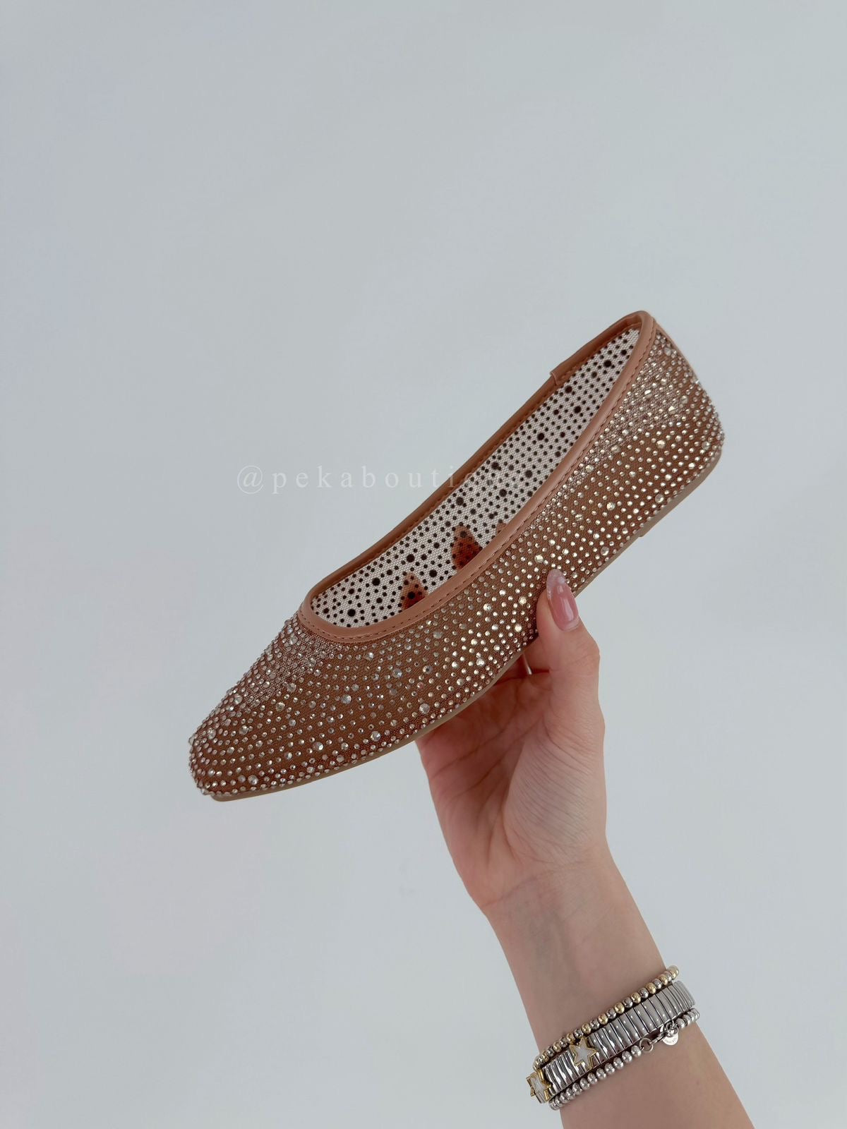 Flats Rhinestone Camel