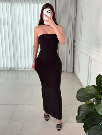 Vestido Strappless Black