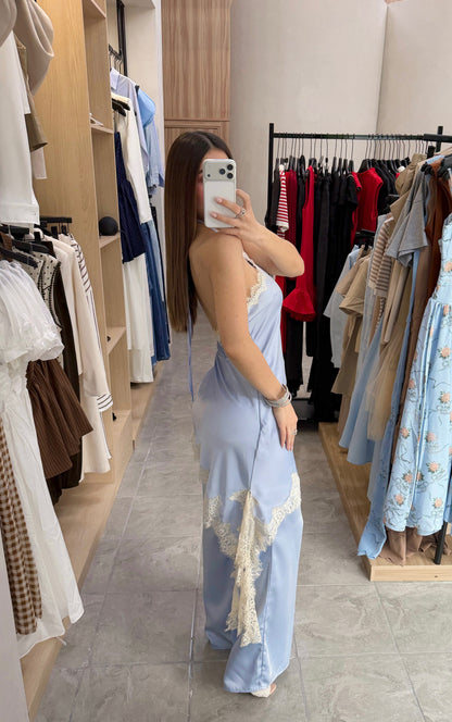 Jumpsuit Satin Blue