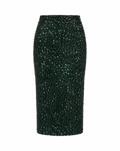Falda Sequin Green