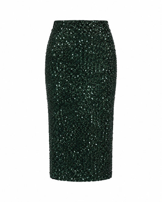 Falda Sequin Green