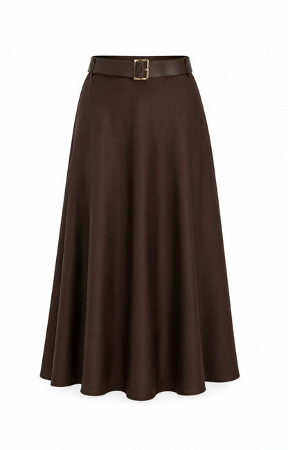 Falda Belted Brown